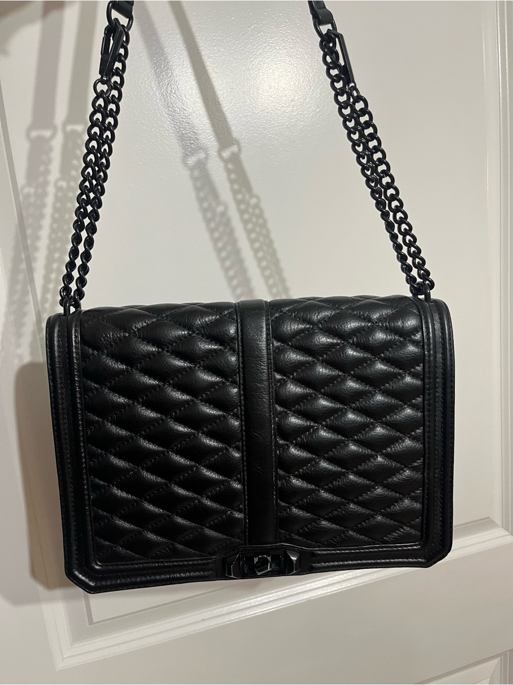Rebecca Minkoff Quilted Jumbo Love Bag - ALL Black